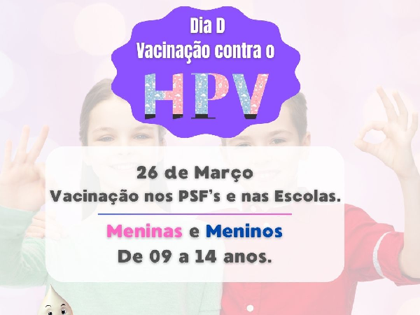 Secretaria de Saúde de Solânea realiza Dia D contra o HPV